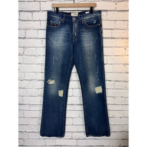 Men's Energie Straight Bootcut Jeans size 34x34 Blue Jeans Y2K 2000’s Button Fly